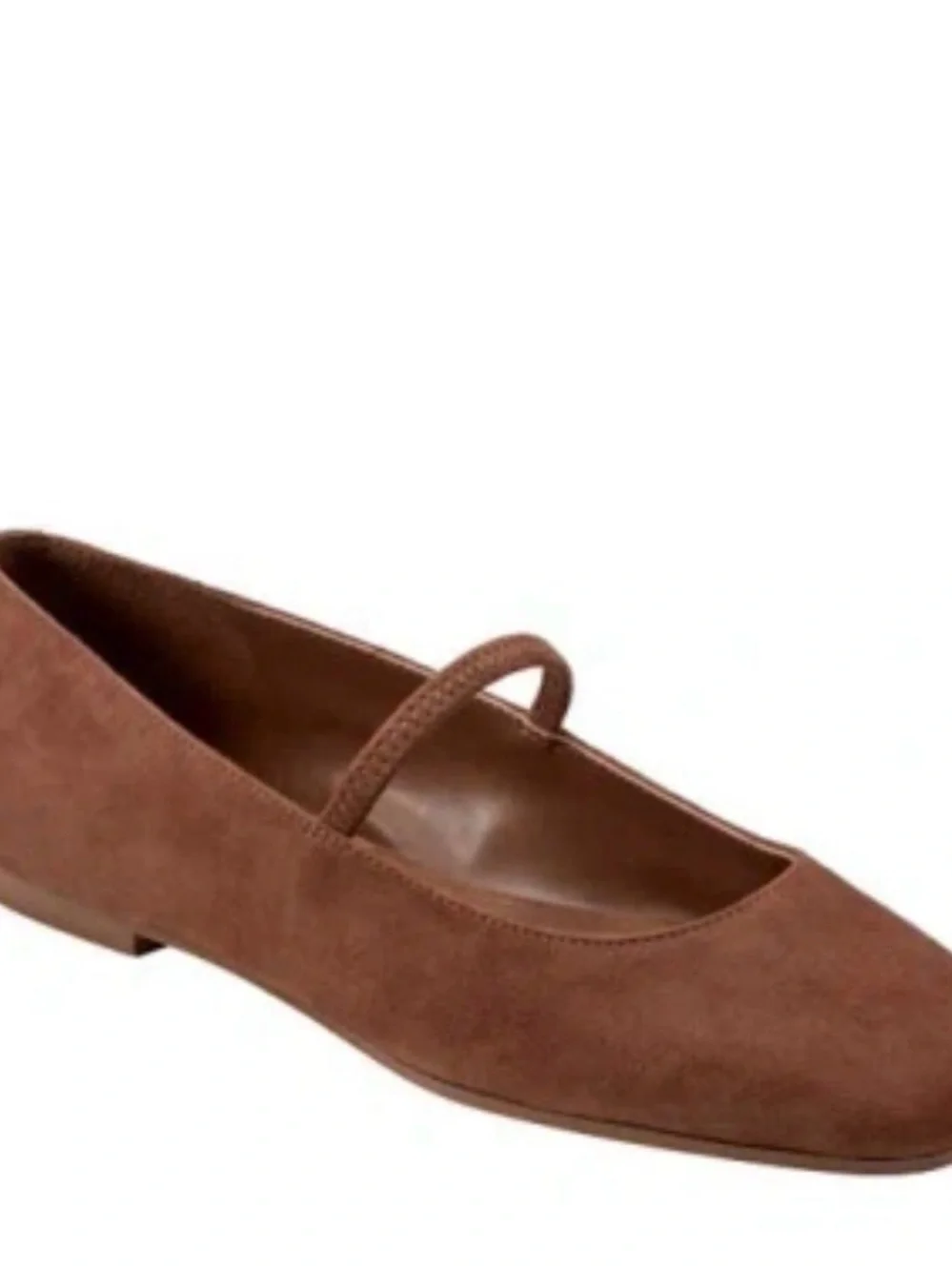 Marc Fisher Chestnut Suede Mary Jane Flats